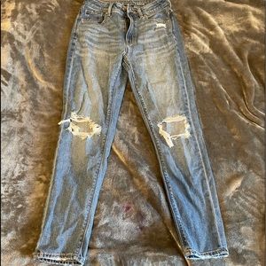 American eagle mom ripped jeans